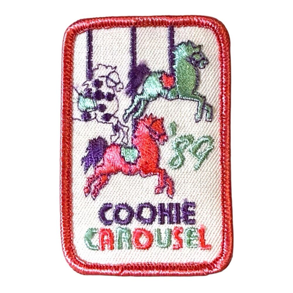 Vintage Girl Scouts Of America Cookie Carousel 1989 Patch